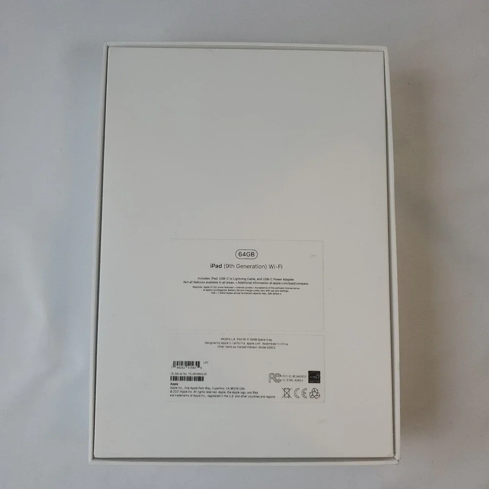 EMPTY BOX ONLY - iPad 9th Generation A2602 Wi-Fi 64GB 10.2 Space Gray MK2K3LL/A
